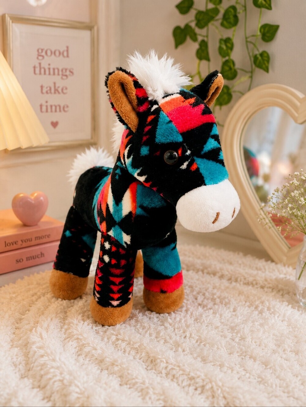 Red Rock Blankets Southwestern Plush Horse Stuffed Animal 10”